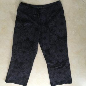 Athleta Yoga Workout Capri Pants XS Black Gray Print